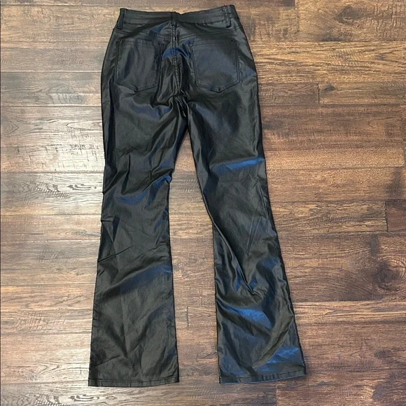 Black Flared Button-Up Pants - Picture 2 of 2